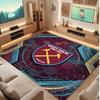 Tappeto in Velluto di Cristallo con Stampa del West Ham United Football, Comodo Assorbente d'Acqua Antiscivolo Tappeto per Pavimenti Interni