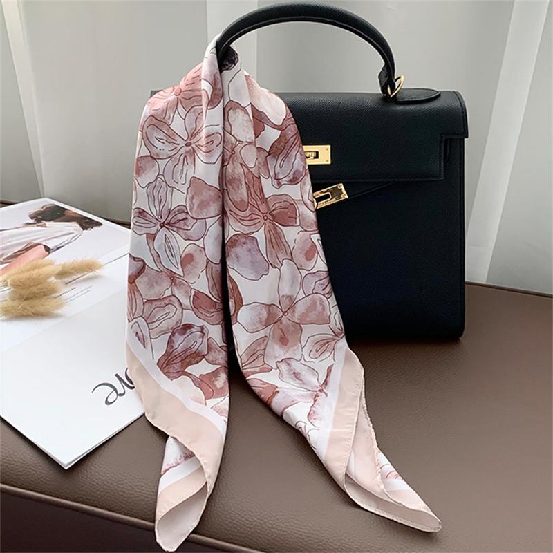 Retro 70*70 Square Scarf Colorful Silk Scarf Women Neck Scarf All-Match Shawl  Trendy Headscarf Women'S Accessories Gifts