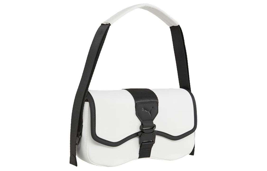 PUMA Athleisure Artificial Leather Handbag, Shoulder Bag Regular Unisex Black & White 090388-02