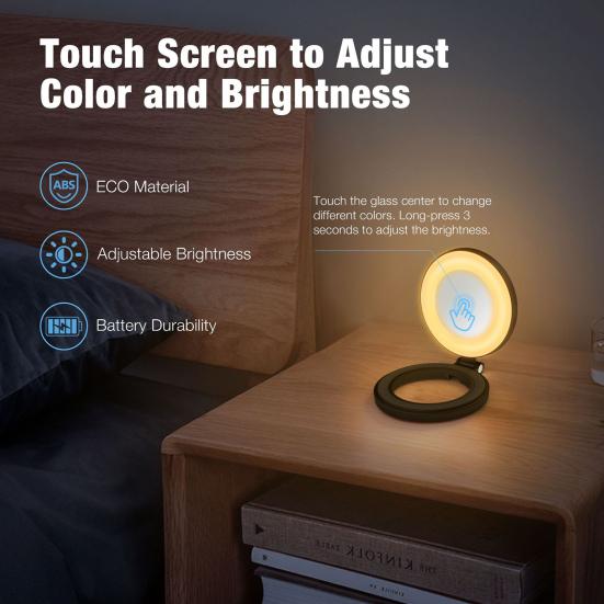 Wiederaufladbares Handy-Ringlicht 180-Grad-Klappdesign Fülllicht mit 3 Modi