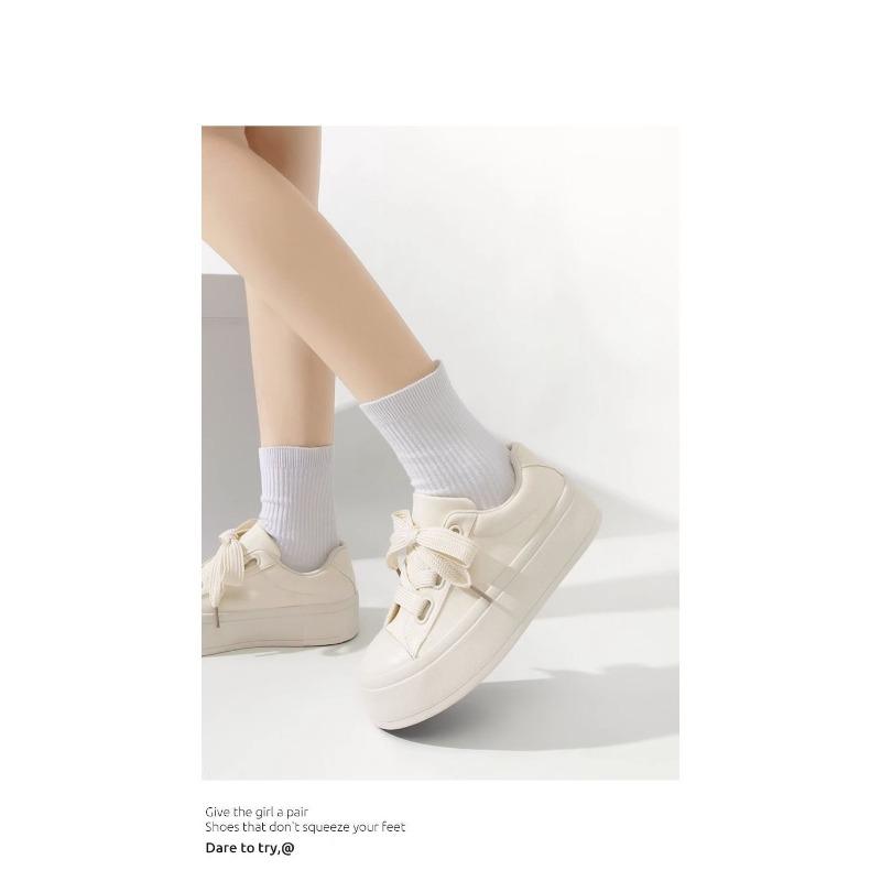 Thick-soled women's shoes, niche casual shoes, versatile canvas shoes, fashionable temperament shoes