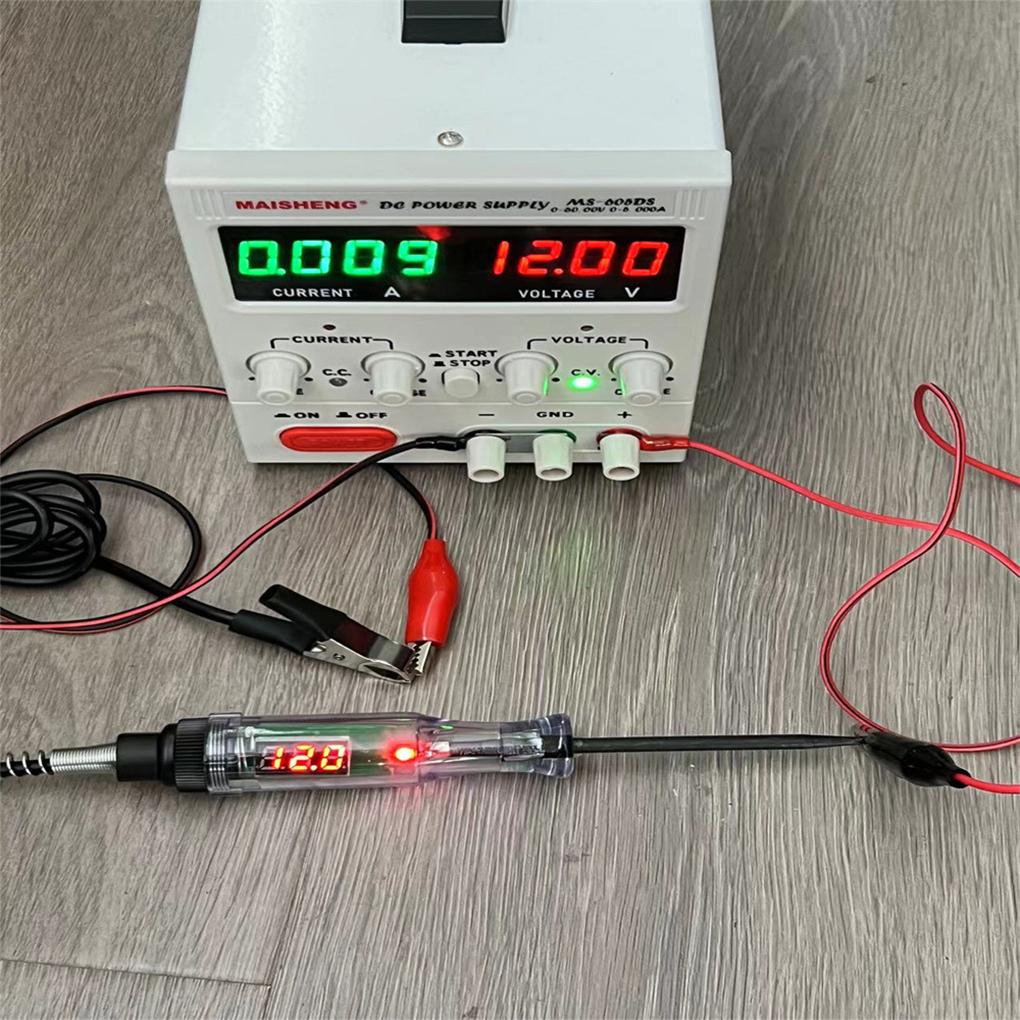 2pcs Wide Application Current Tester With Stretchable Long Cable For Cars Multi-functional Easy To Read Easy Access