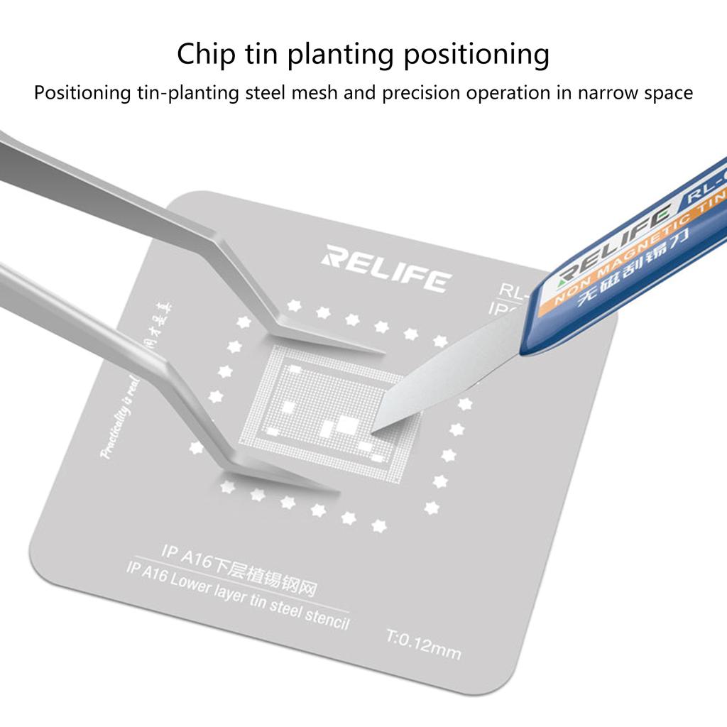 1PC Anti-static Tweezers RELIFE ST-20 Tweezers Stainless Steel Tweezers for Electronics Repair Soldering