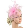Wedding Fascinator Hat Cocktail Tea Party Headband Feather Headpiece & Gloves Set  for Women Girls