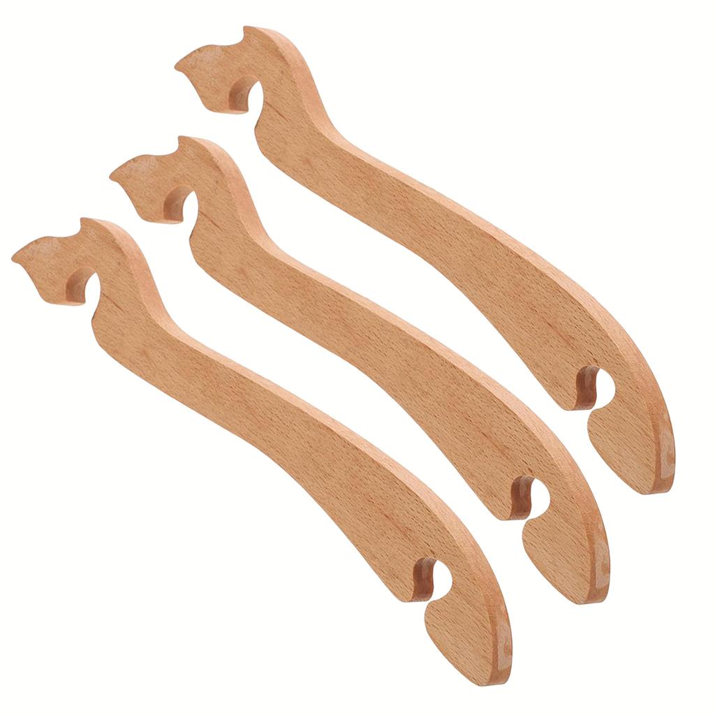 Oven Pulls Stick Toaster Rack Pullers Wooden S Curved Design Heat Resistant Anti-Scald Open-Mouth Design Baking Helper Stick