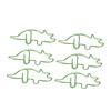 100 Pcs Shaped Paper Clips Cyan Triceratops Shape Metal Portable Electroplating Process Office Clips