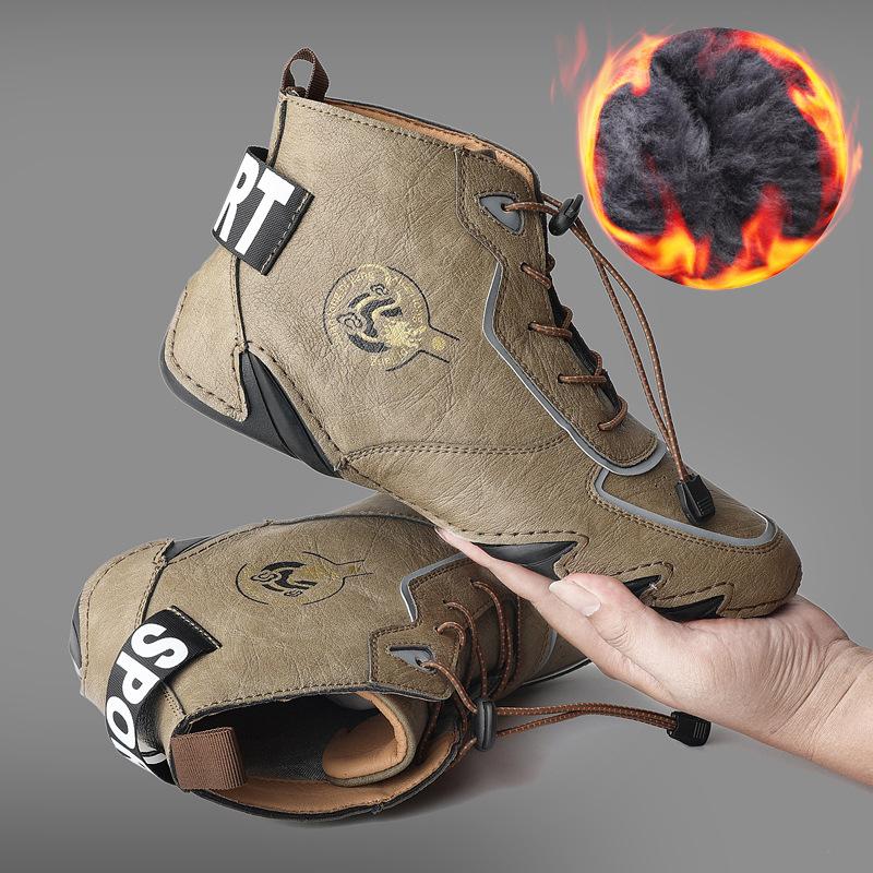 

2025 год, хит продаж, осенне-зимняя обувь большого размера, мужские высокие повседневные ботинки Martin с хлопковой теплой мужской обувью 48