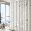 Elegante Tenda da Doccia in Marmo con Texture Irregolare, Stampata Argento e Oro - Divisorio Impermeabile per Bagno