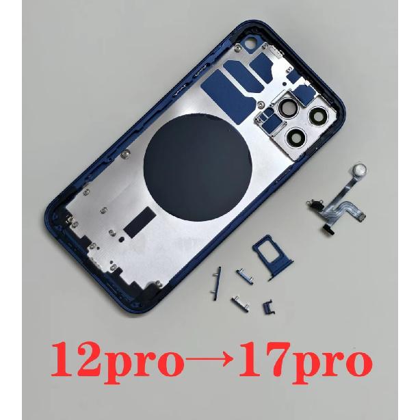 Cover Posteriore Batteria per iPhone 12 Pro Converti in 17 Pro 12 Pro a 17 Pro Max Fai da te 12 Pro Come 17 Pro con Vassoio