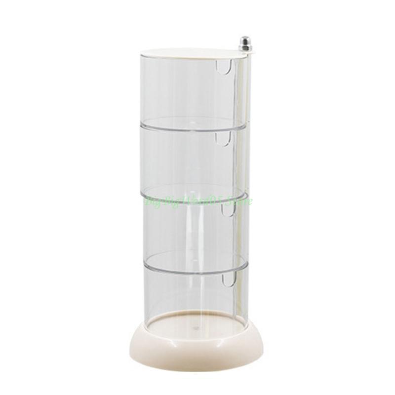 24TE Makeup Sponge Holder 2/3/4 Grids Rotary Powder-Puff Storage Box Beauty Egg Transparent Cosmetic-Puff Storage