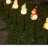 Christmas snowman ground mounted solar outdoor waterproof lawn light courtyard festive atmosphere decoration warm night light