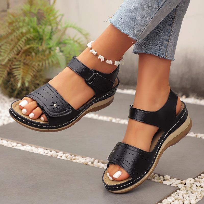 Fashion 2025 New Fashion Wedge Sandals for Women Summer Thick Sole Non Slip Beach Shoes Woman Lightweight Platform Sandals