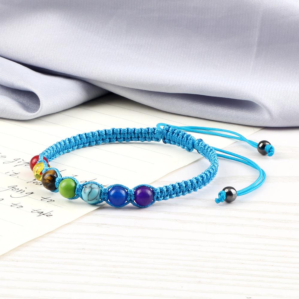 Handmade Seven-Color Yoga Energy Bead Bracelet