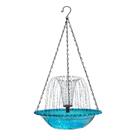 Solar-Kaskaden-Vogelbad-Brunnen Solarbetriebener Brunnen Hängendes Vogelbad Außen-Vogelbad Zieht Wildvögel an für Garten Hinterhof Dekoration