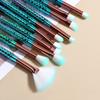 11-delat Mermaid Sminkborstset Drömmermajd Gudinna Gradient Handtag Foundation Ögonskugga Rouge och Kontur Sminkprodukter