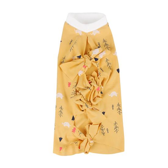 Cartoon Print Cat Recovery Suit Elastic Neck Back Bandage Breathable Cat Onesie Surgery Recovery Suit Female Cat Spay Recovery Suit