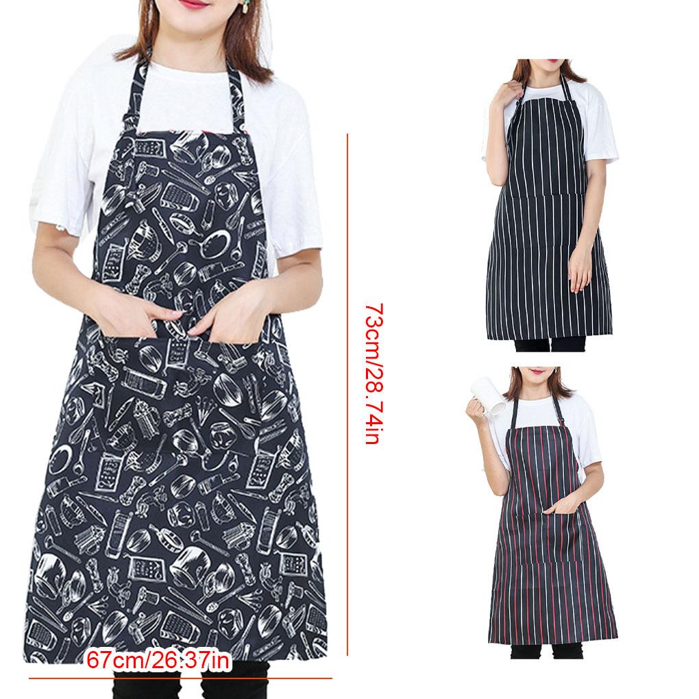 Kochschürze Verstellbar mit 2 Taschen Küchenschürzen zum Kochen DIY Malen Lätzchen Catering Backen für Haushalt Geschirrspülen