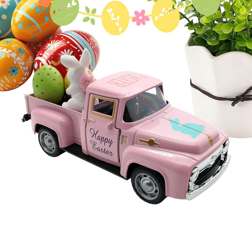 

Truck Easter Eggs With Eggs Bunny Interactive Rustic Spring Small Easter Toys Kids Truck For Boys Girls Family Home Nursery