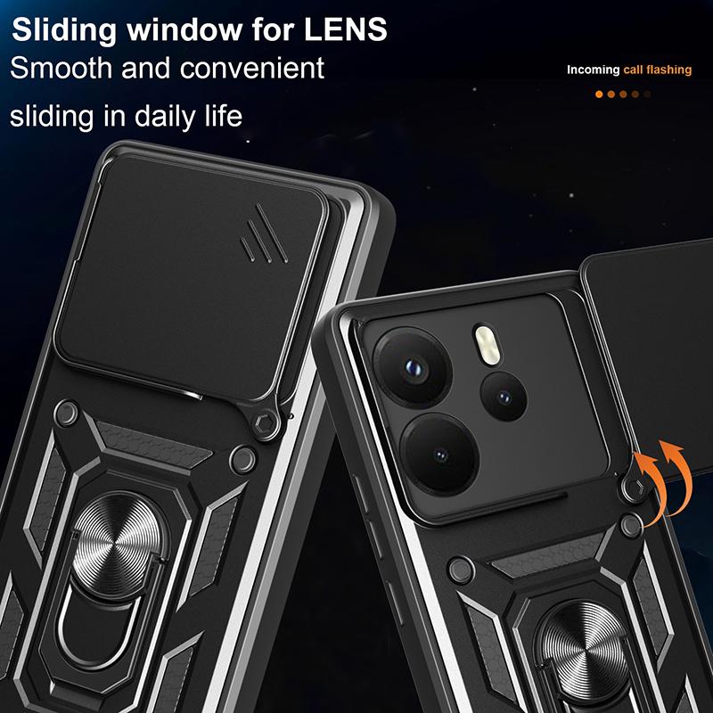For Xiaomi Redmi Note14 Pro Plus Shockproof Armor Case 4G/5G with Car Holder - Camera Lens Protection Phone Cover