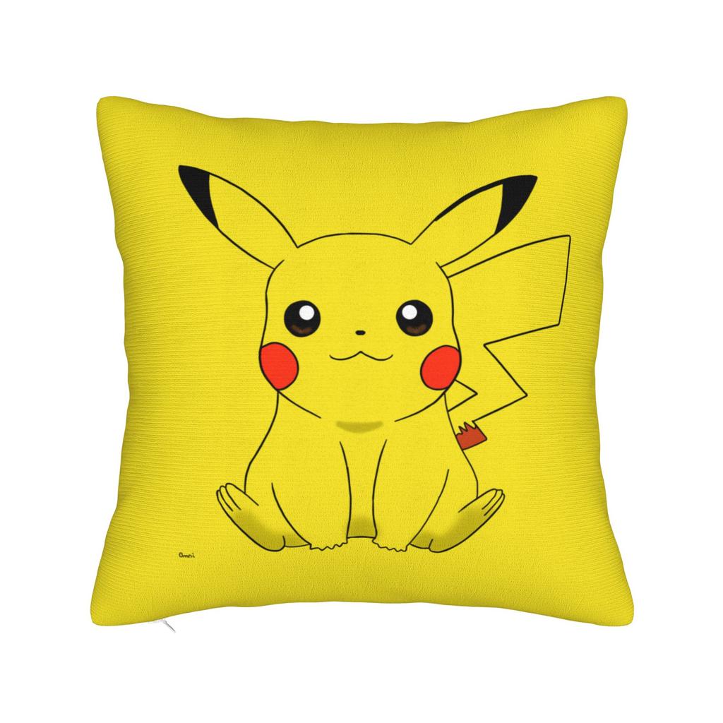 Cartoon Pillowcase Polyester Cushion Cover Decor Pokemoned Throw Pillow Case Cover Home Zipper 45X45Cm