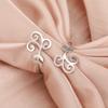Filigree Flower Leaf Open Rings Women Stainless Steel Gold Adjustable Finger Ring Elegant Bohemian Jewelry Gift
