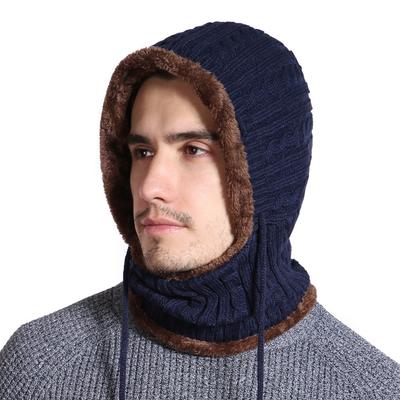 Nauja unisex žieminė megzta skrybėlė, apsauganti kaklą, kepuraitė su kepuraitėmis.