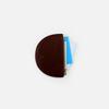 Cone Half Moon Card Case Dark Brown