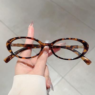 Ovale Brillen Damen Neu Vintage Koreanischer Stil Blaulichtfilter Optische Fassungen Trendig Einfach Dekorative Brillen