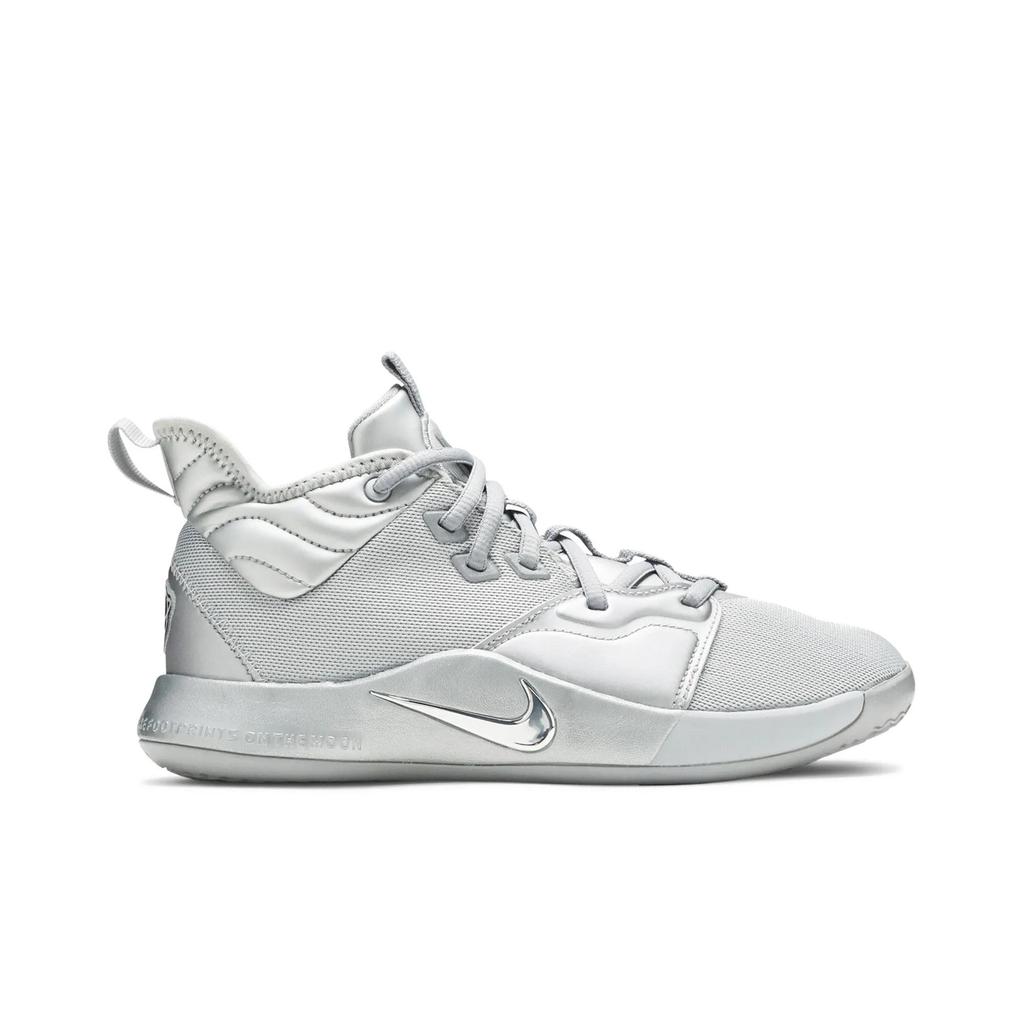 Nike NASA PG 3 Grade School '50th Anniversary' (Unisex) Reflect Silver / Reflect Silver Kids' Basketball Shoes CI8973 001