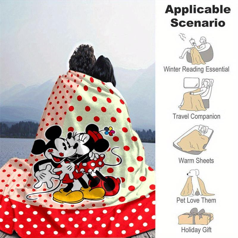 1pc Mickey Printing Blanket - Soft, All-Season Throw for Living Room, Bedroom,Personalized Gift with Adorable Cartoon Design