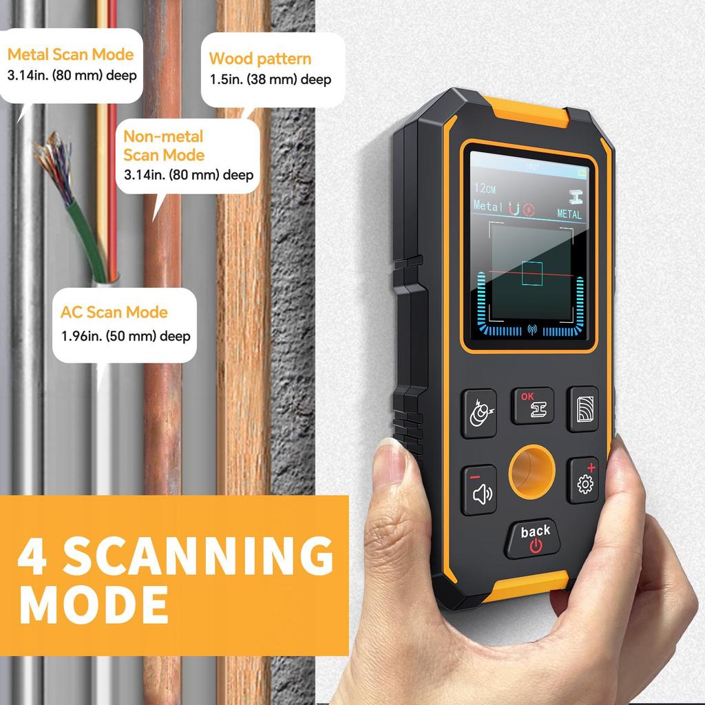 NOYAFA NF-513 Wall Scanner Metal Detector Metal Detector For Detecting Cable Metal In Walls Wood AC Detection Tool Wire Finder