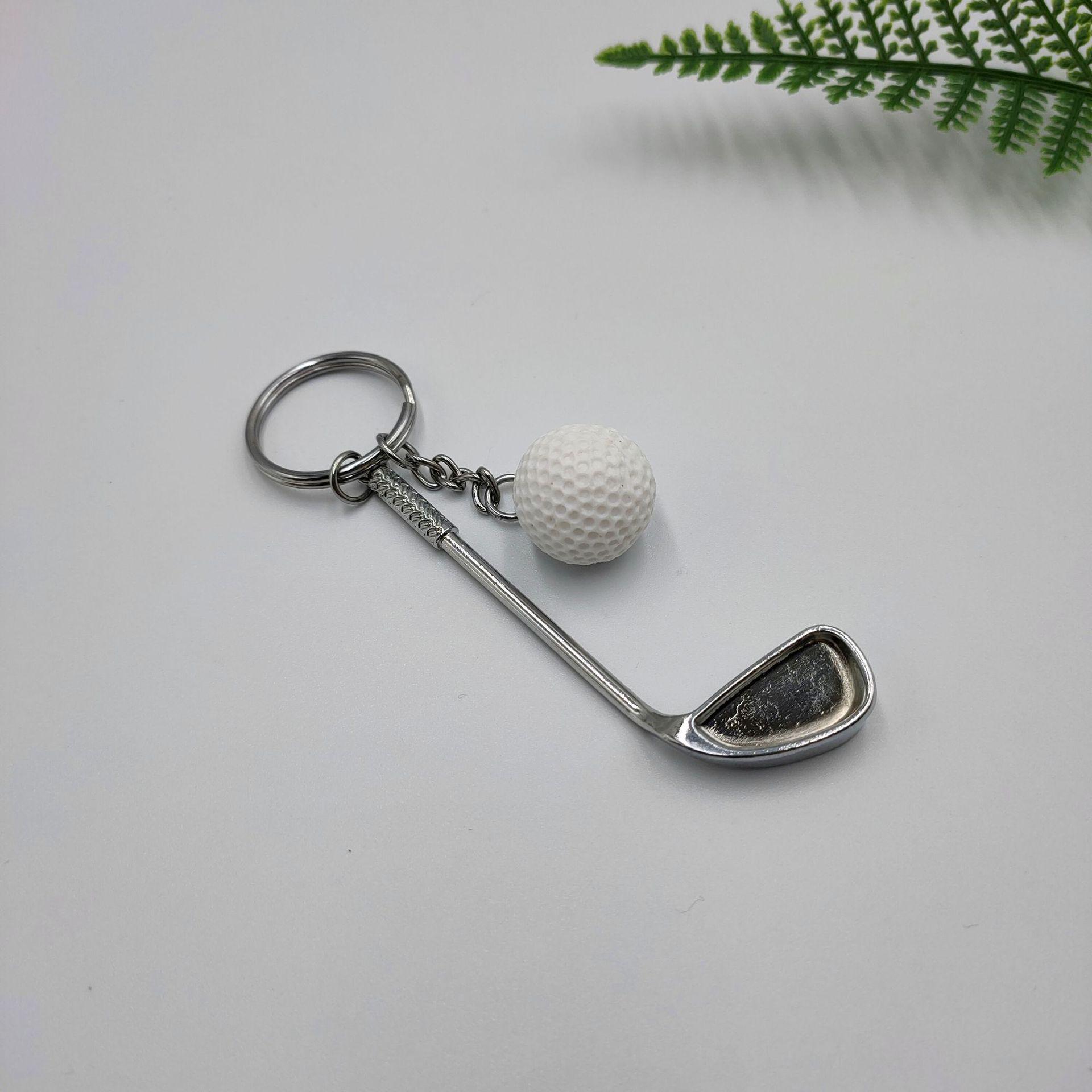 Stylish Golf Ball Keychain Pendant - Perfect Sports Gift белый