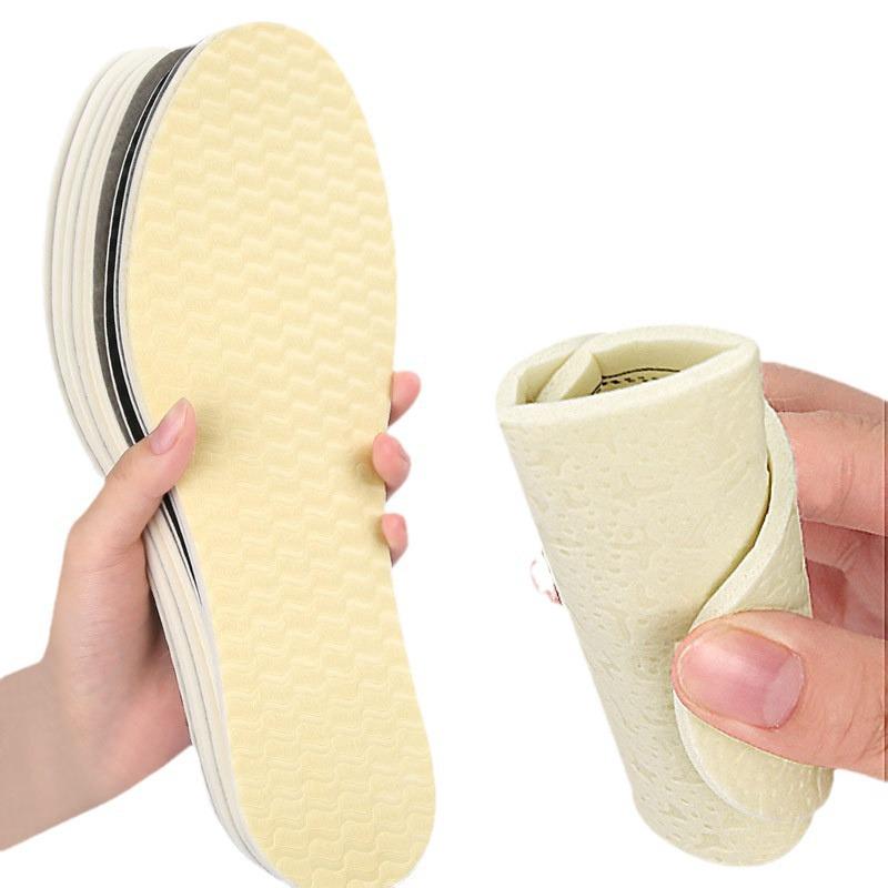 Men's and Women's Casual 3MM Sports Insoles: Sweat-Absorbing, Cut-to-Fit, Embossed Non-Woven Fabric, Latex Insoles