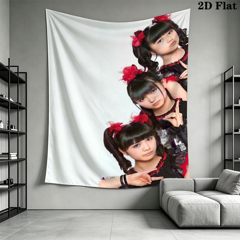 Babymetal Wall Tapestry Aesthetic Wall Hanging Printed Fabric Blanket Decorative Tapestries for Bedroom Living Room Home Decor