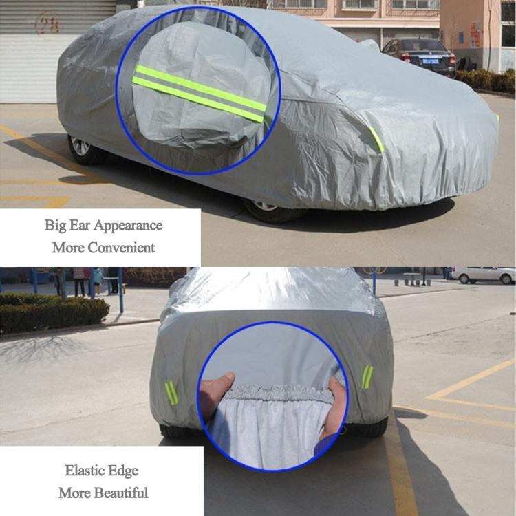 PEVA Anti-Dust Waterproof Sunproof SUV Car Cover with Warning Strips, Fits Cars up to 4.7m(183 inch) in Length