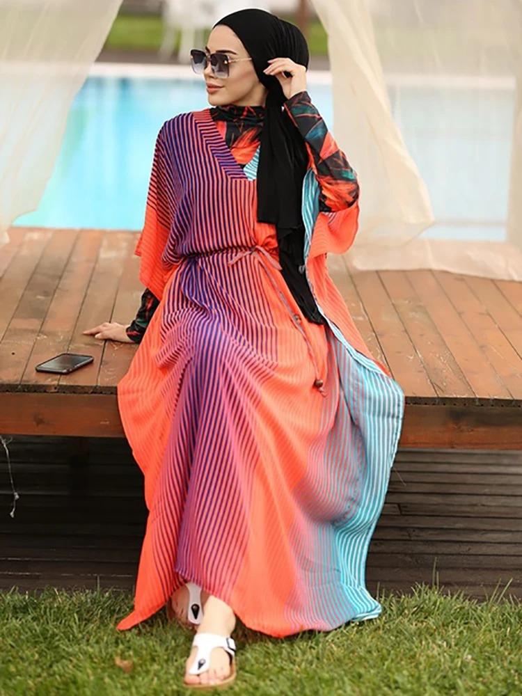 4Pcs/Set Bukini Long Sleeve Swimwear Digital Printing Elastic Fabric Structured Fit UPF50-UV Protection 6 Thread Stitching Surf