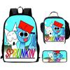 Sprunki Rhythm Box, Game Anime Backpack, Student Schoolbag, Computer Bag