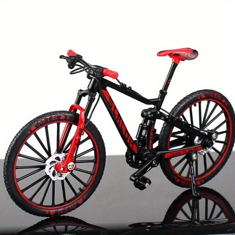 1:10 Mini Finger Mountain Bike Diecast Model Alloy Bicycle Simulation Collection Die Casting Racing Metal Bike Toys for Boys