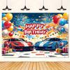 Racing Car Theme Backdrop Hot Wheels-Wild Hot Racer Children Birthday Party Decorations Background Photozone Props Boys Gifts