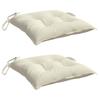 Chair Cushions 2 Pcs Cream White 40x40x7 Cm Oxford Fabric