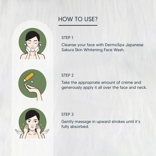 Lotus Professional dermoSpa JAPANESE SAKURA SKIN WHITENING ILLUMINATING CREAM WITH SPF 20 | Nourishing | Even skin tone| Brightening |50g