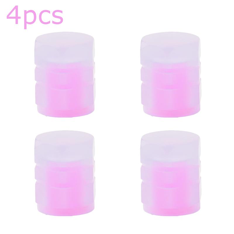 Purple and Green Luminous Tire Valve Caps for Car Motorcycle Bike Tyre Hub Glowing Cap Dustproof Nozzles Cover Car Accessories Valve Stems 1