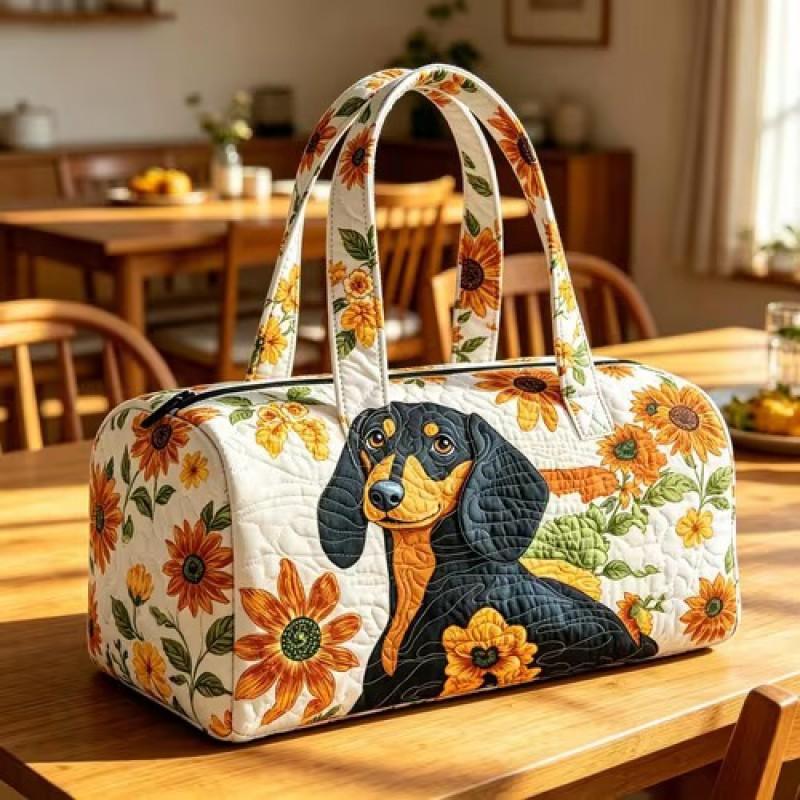 TEMU Quilted Travel Bag Fashion Print Womens Yoga Tote Gym