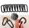 Cross-Type Black Electrophoresis Climbing Buckle with 6D Thickened Hook Keychain Ornament