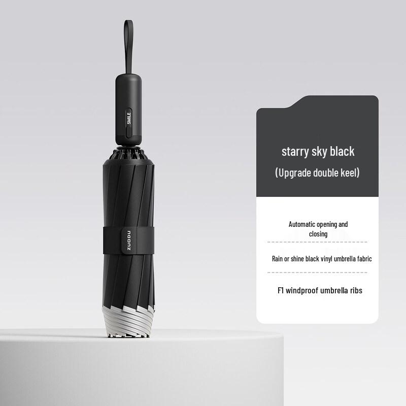 ZUODU Fully Automatic 12K Windproof Reverse Umbrella