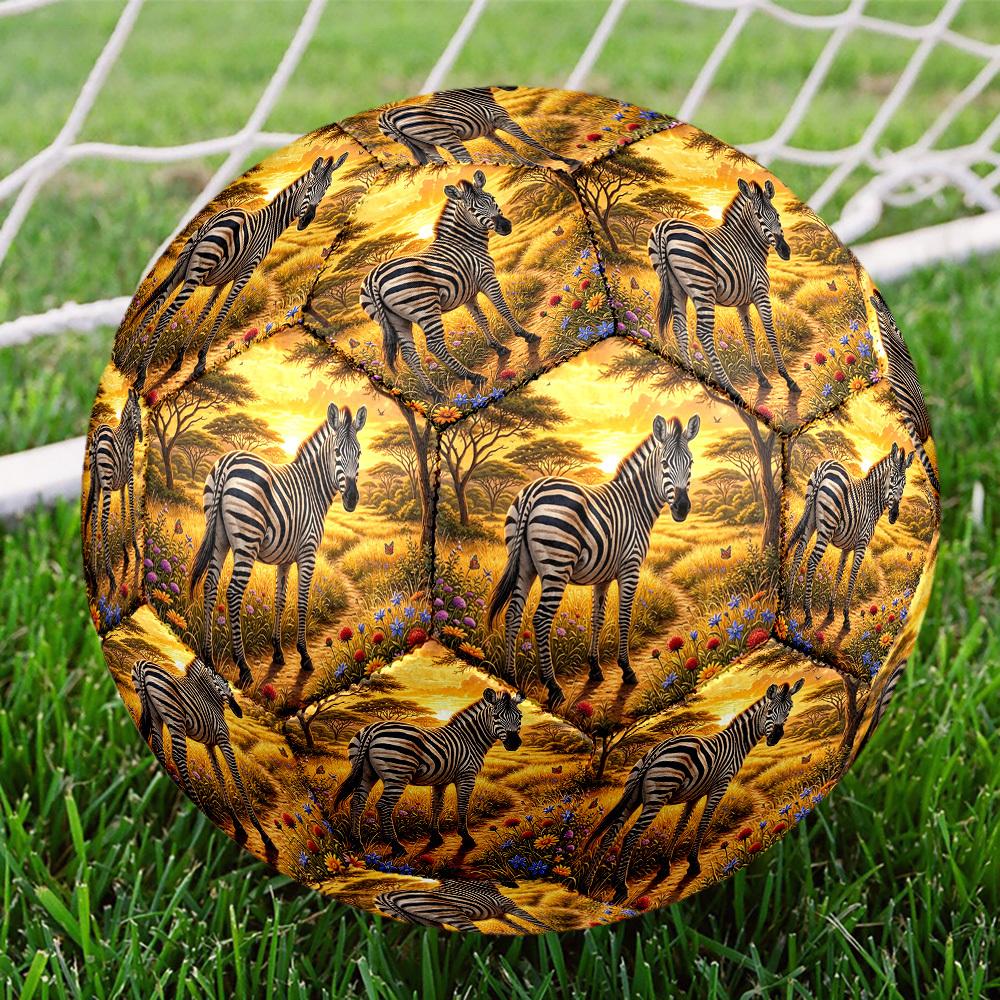 1pc Zebra African Landscape Durable Size 5 Soccer Ball Professional Match Training Football Indoor &Outdoor Sports Ball p60110