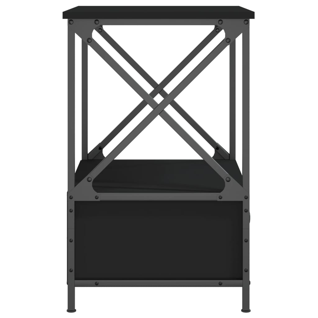 Nightstands 2 pcs Black 50 x 41 x 65 cm Engineered Wood