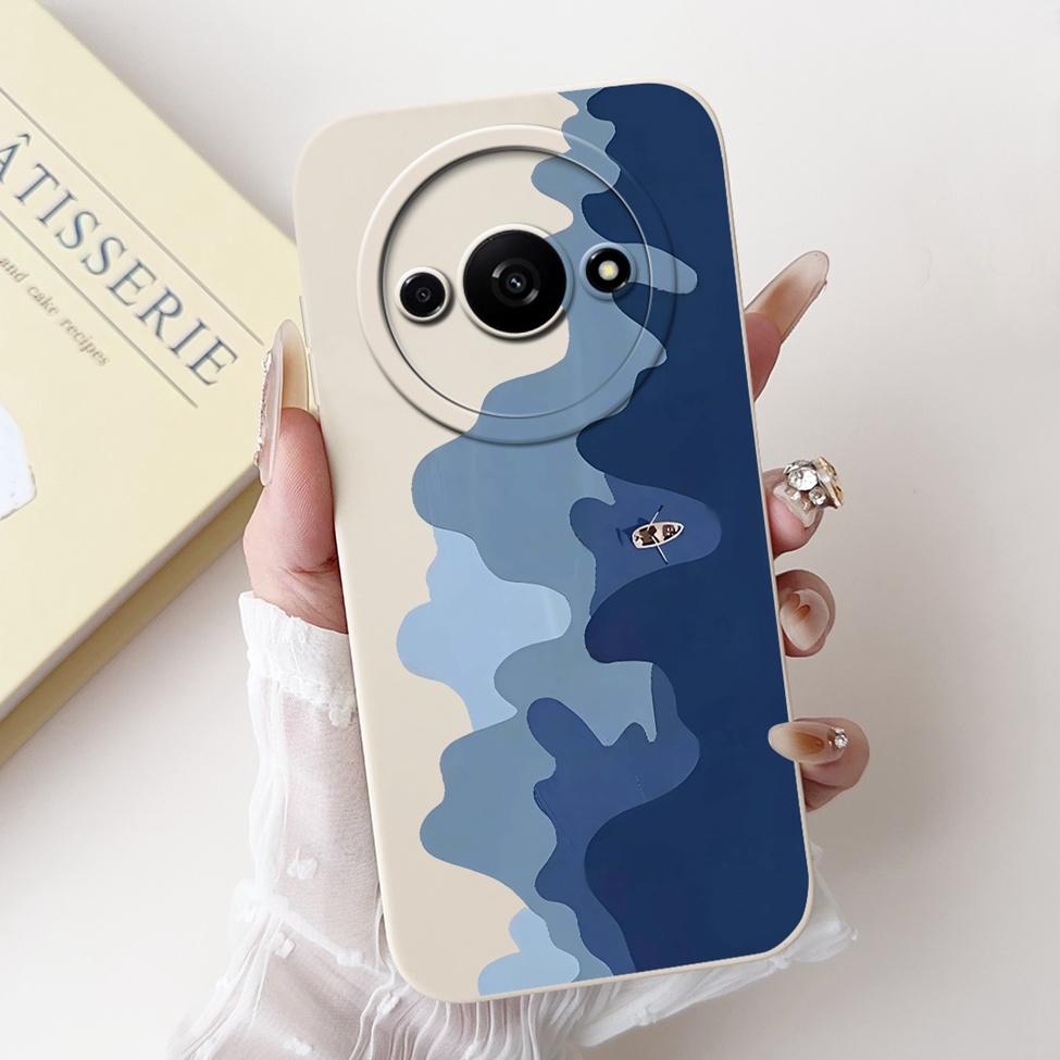 

For Redmi A3 4G Phone Case For Xiaomi Poco C61 Cover Silicone Luxury Fashion Flowers Kawaii Cute Cat Painted Shockproof Bumper Redmi A3 4G