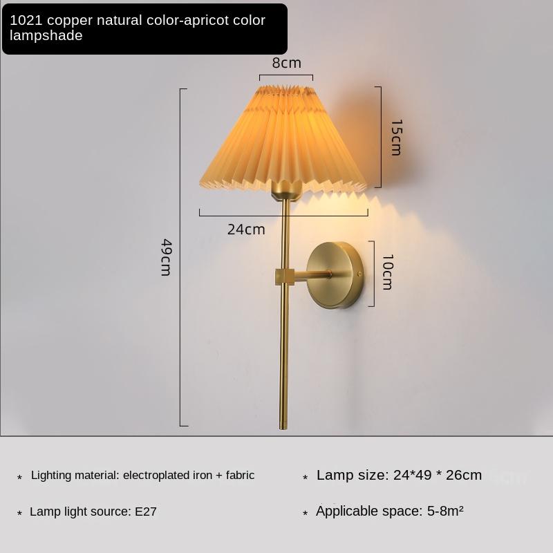 

VnnZzo Современный плиссированный светодиодный настенный светильник для гостиной, кабинета, домашнего декора, напольный светильник, скандинавская спальня, прикроватная лампа, внутреннее освещение