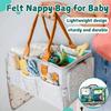 Foldable Design Mommy Tote Bag Felt Cloth Multifunctional Storage  Mommy Storage